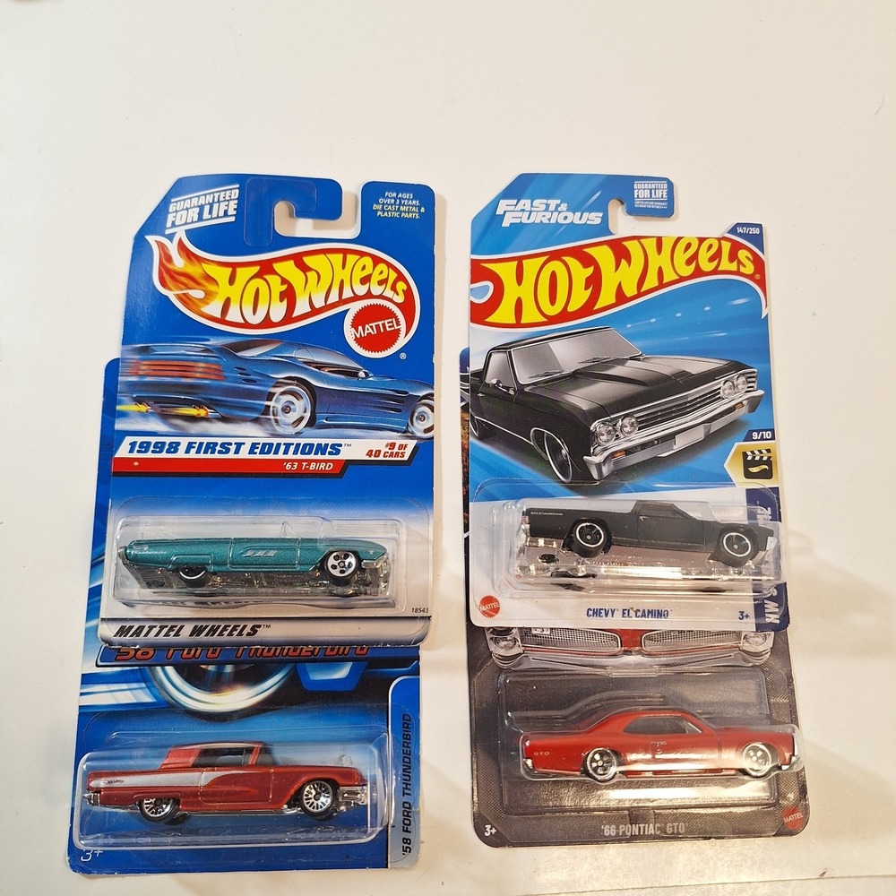 Hot Wheels‎ T-Bird/ El Camino/ Thunderbird/ Pontiac GTO Chase